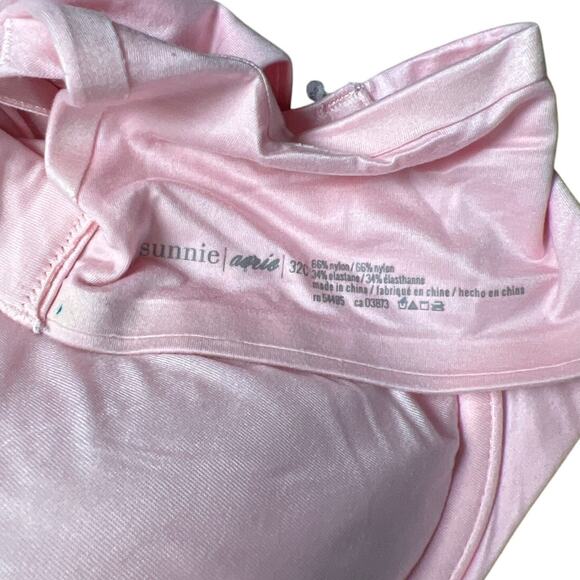 Aerie Sunny 32C Women Pink Bra Adjustable Lightly Lined Demi Push Up - Picture 4 of 5